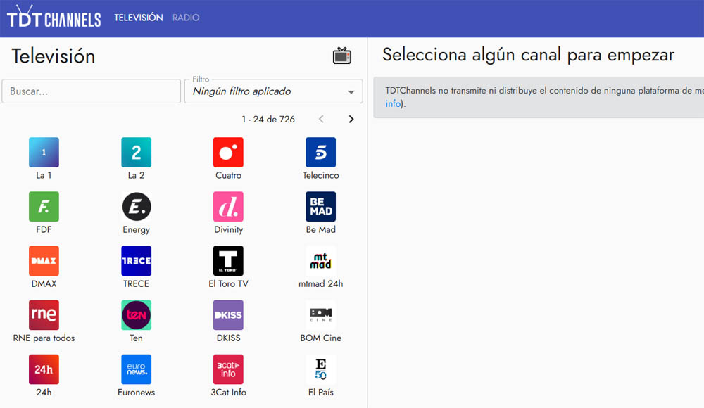Cómo ver canales de TV gratis desde el móvil, PC o Smart TV 5 TDTChannels
